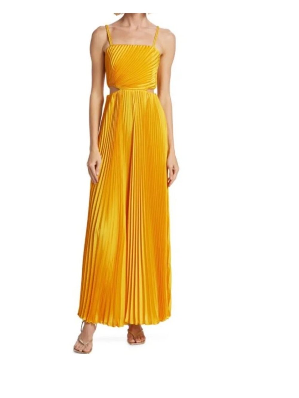 NWT Alice and Olivia Powell Yellow Jumpsuit Size 6